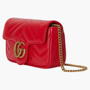 Gucci GG Marmont Matelasse Super Mini Bag Red