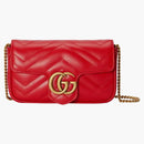 Gucci GG Marmont Matelasse Super Mini Bag Red