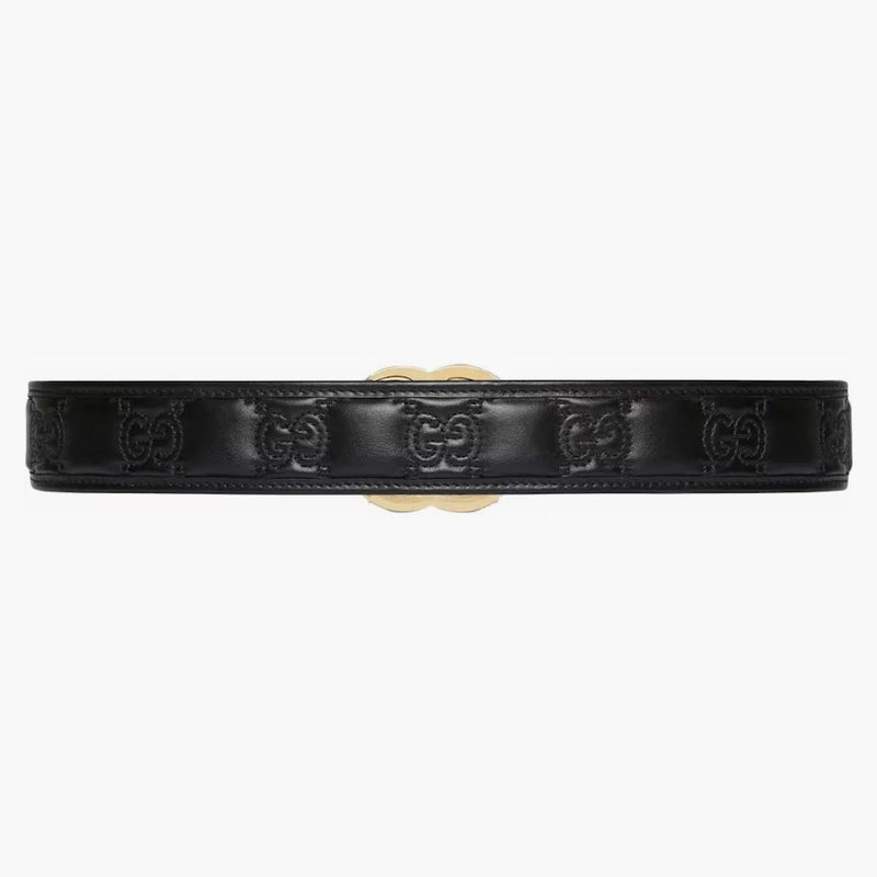 Gucci GG Marmont Matelasse Wide Belt Black