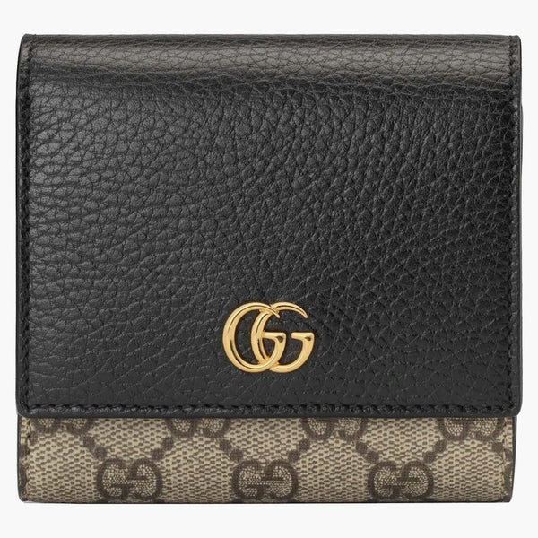 Gucci Gg Marmont Medium Wallet Beige/ebony