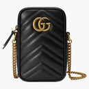 Mini borsa GG GG GG Marmont Nero