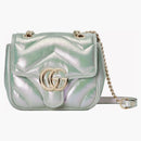 Gucci Gg Marmont Mini Shoulder Bag Green Iridescent
