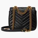 Gucci GG Marmont Mini Shoulder Bag Matelasse Chevron Black