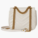 Gucci Gg Marmont Mini Shoulder Bag Matelasse Chevron White