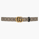 Gucci GG Marmont Reversible Belt GG Supreme Beige/Ebony/Black