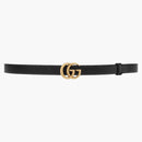Gucci Gg Marmont Reversible Thin Belt Beige/black