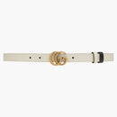Gucci Gg Marmont Reversible Thin Belt Black/white
