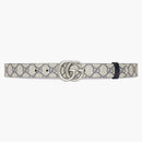 Gucci Gg Marmont Reversible Belt Beige/navy