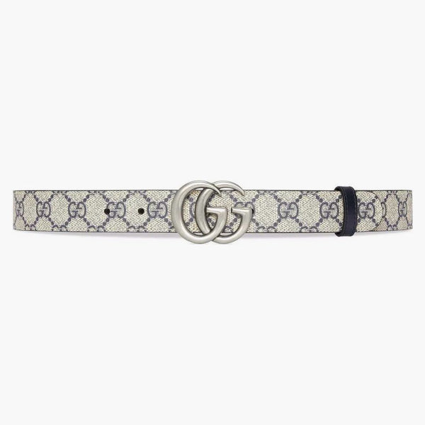 GG GG GG Marmont Reversible Belt Beige/Navy