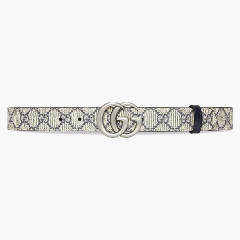 GG GG GG Marmont Reversible Belt Beige/Navy