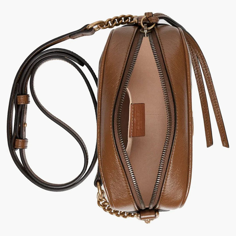 Gucci GG Marmont axelväska mini Brown