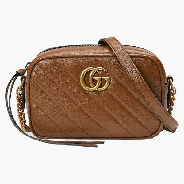 Gucci GG Marmont axelväska mini Brown