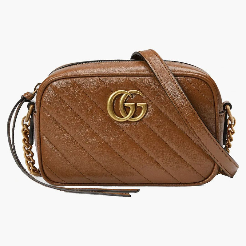 Gucci GG Marmont axelväska mini Brown