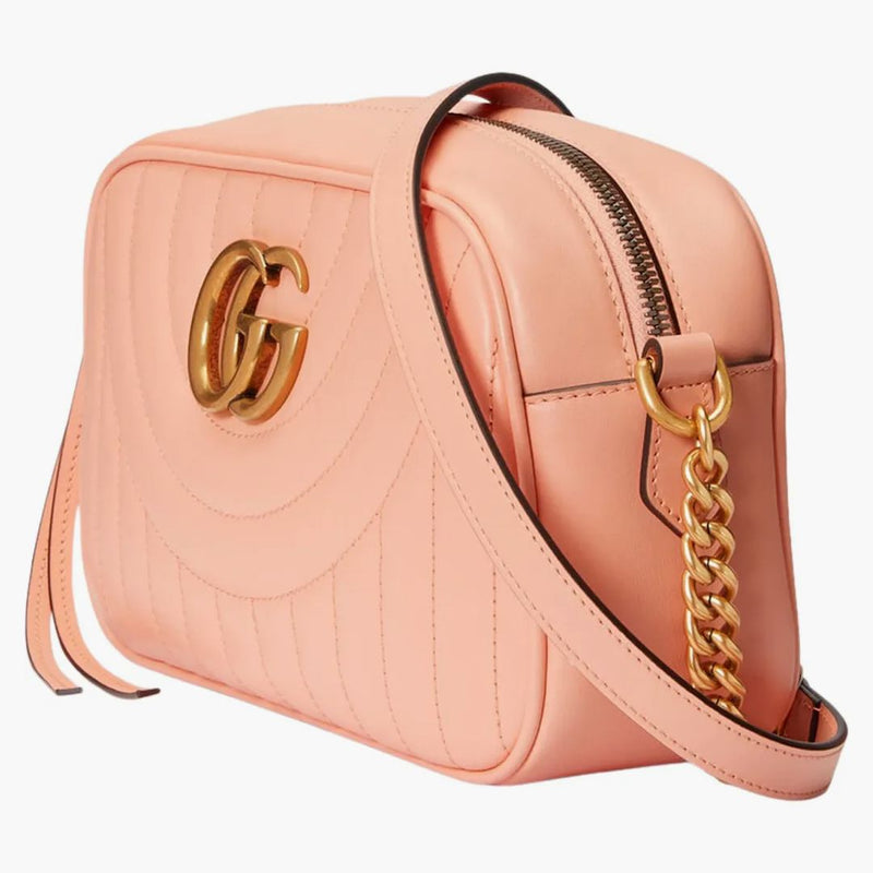 Gucci GG Marmont axelväska persika