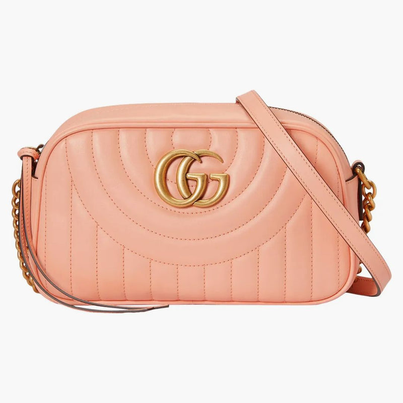 Gucci GG Marmont axelväska persika