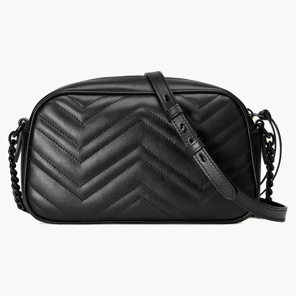 Gucci gg marmont axelväska liten svart/svart