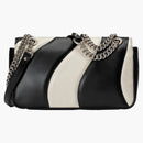 Gucci Gg Marmont Shoulder Bag Small Optical Quilted Patchwork Black/white