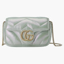 Gucci GG Marmont Super Mini Bag Light Green Iridescent