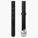 Gucci Gg Marmont Belt Palladium-toned Buckle .8 Width Black