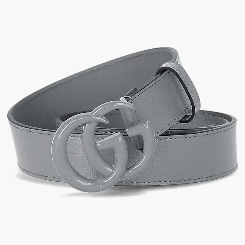 Gucci GG Marmont Cinturón delgado Gris