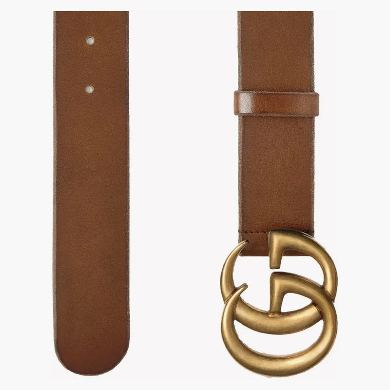 Gucci Gg Marmont Wide Belt Brown