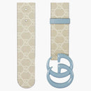 Gucci Gg Marmont Wide Belt Light Blue/beige