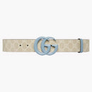 Gucci Gg Marmont Wide Belt Light Blue/beige