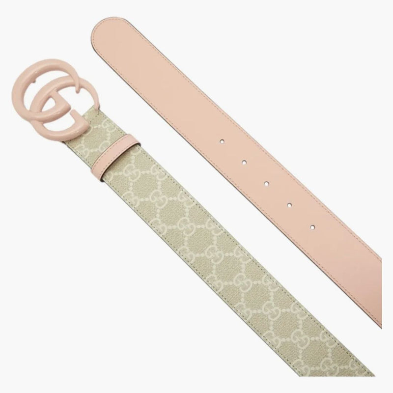 GG GG GG Marmont Wide Belt Pink/Beige
