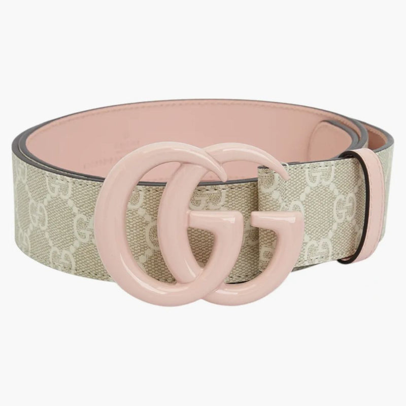 GG GG GG Marmont Wide Belt Pink/Beige