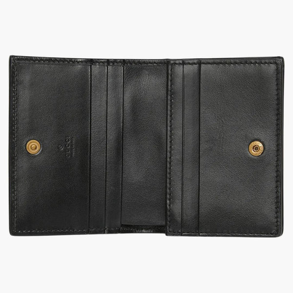 Gucci Gg Matelasse Card Case Wallet Black