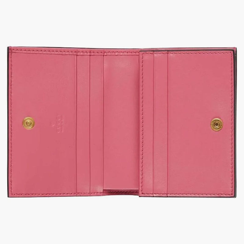 Gucci GG Matelasse Card Case Wallet Pink