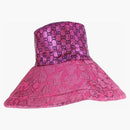 Gucci GG Monogram Metallic Sun Hat Pink
