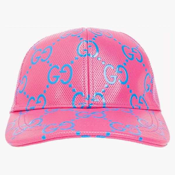 Gucci GG Monogram Print Trucker Cap Pink/Blue