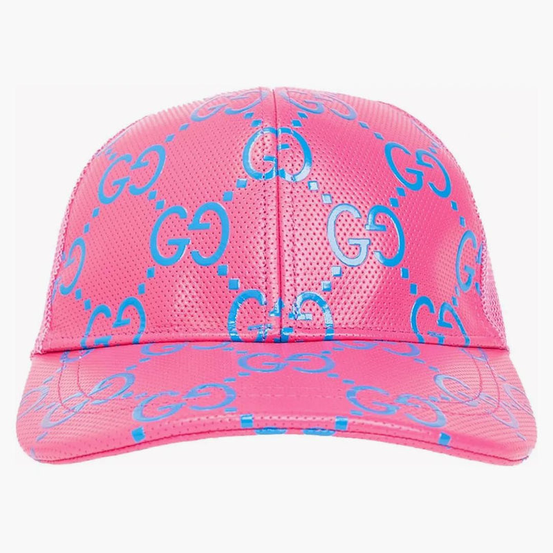 Gucci GG Monogram Print Trucker Cap Pink/Blue