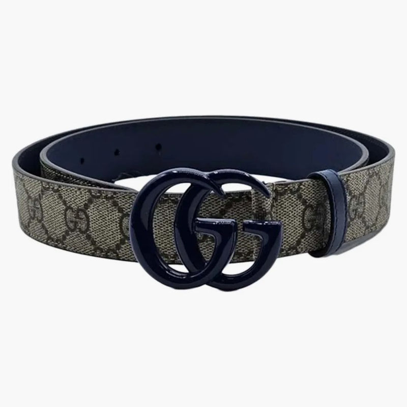 Gucci Gg Monogram Supreme Canvas 1w Belt Ebony/navy