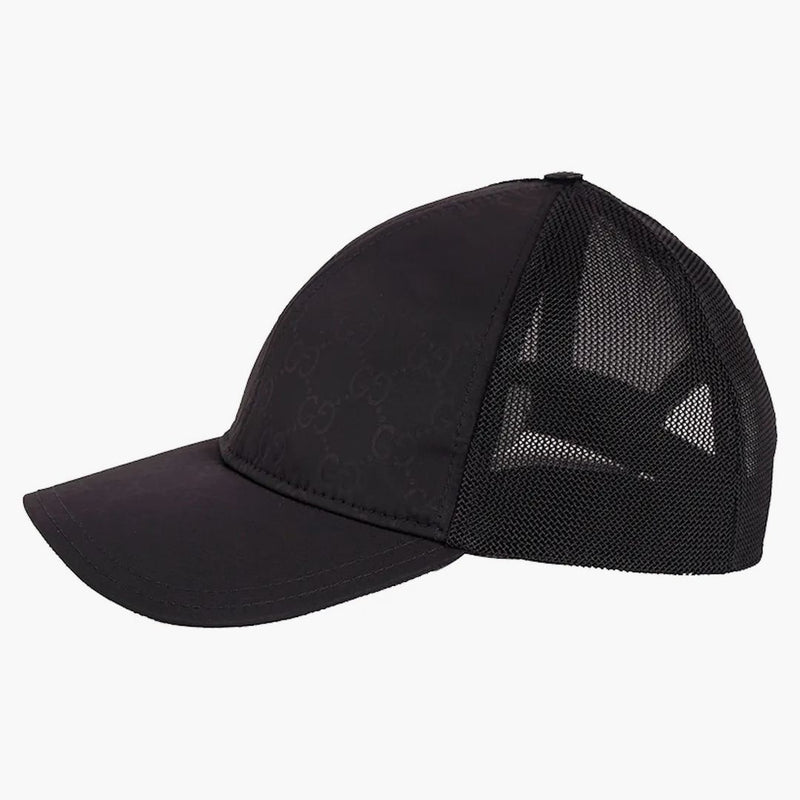 Gucci Gg Nylon Baseball Cap Black