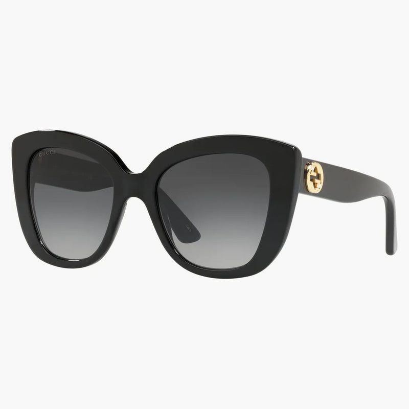 Gucci GG Ovesized Cat Eye Sunglasses Black/Gold (GG0327S-001)