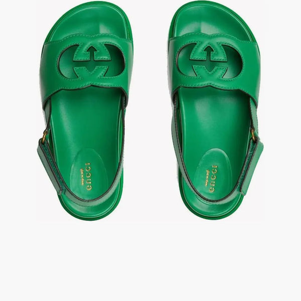 Gucci Gg Platform Sandal Green (women's)