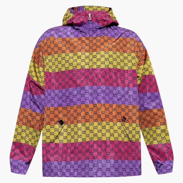 Gucci Gg Print Hooded Jacket Multi