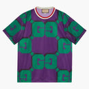 Gucci GG Print Mesh T-Shirt Purple/Green