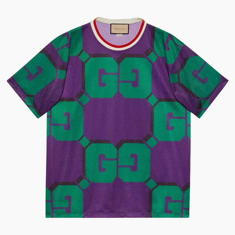 T-shirt o siatce Gucci GG Purple/Green