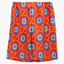Gucci GG Psychedelic Silk Shorts Orange/Electric Blue/Multi