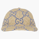 Gucci GG Raffia Effect Baseball has Blue/Beige