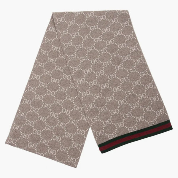 Gucci gg reversibel halsduk grå