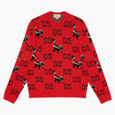 Gucci GG Skunk Wool Knit Sweater Red/Black