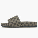 Gucci GG Slide Sandal Beige Blue Monogram