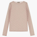 Gucci GG Star Tulle Top Beige