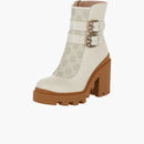 Gucci GG Supreme Ankle Accent Ankle Boots White (Women's)