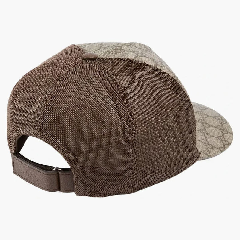 Gucci GG Supreme Baseball tiene beige/ébano