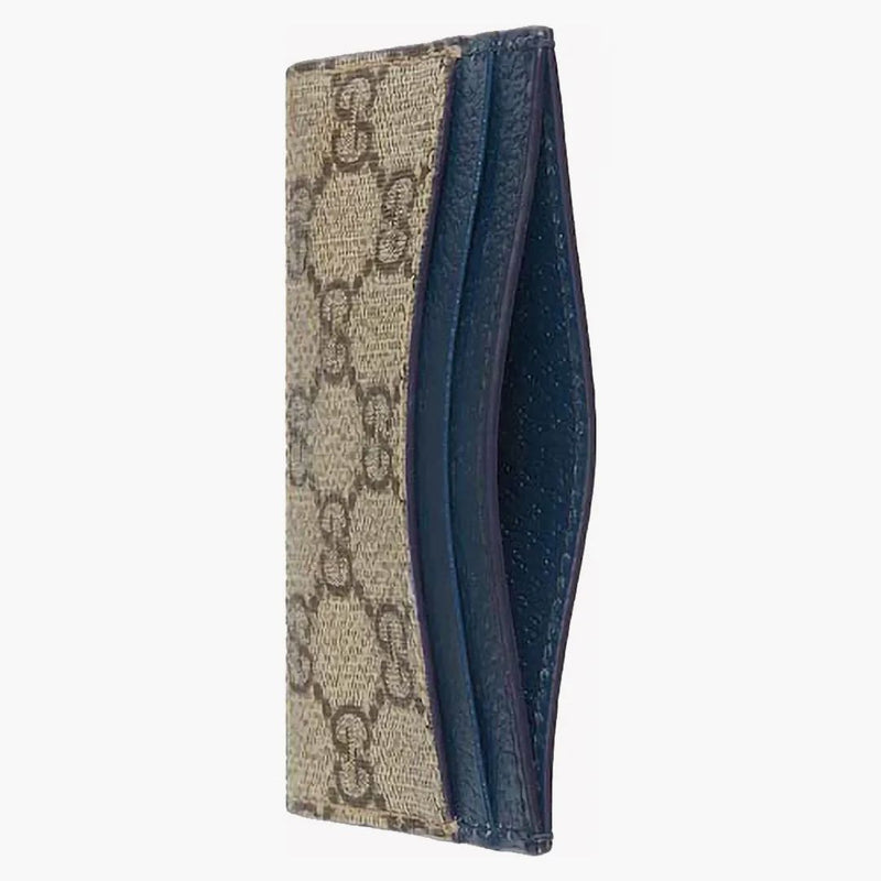Gucci Gg Supreme Card Holder Blue/beige